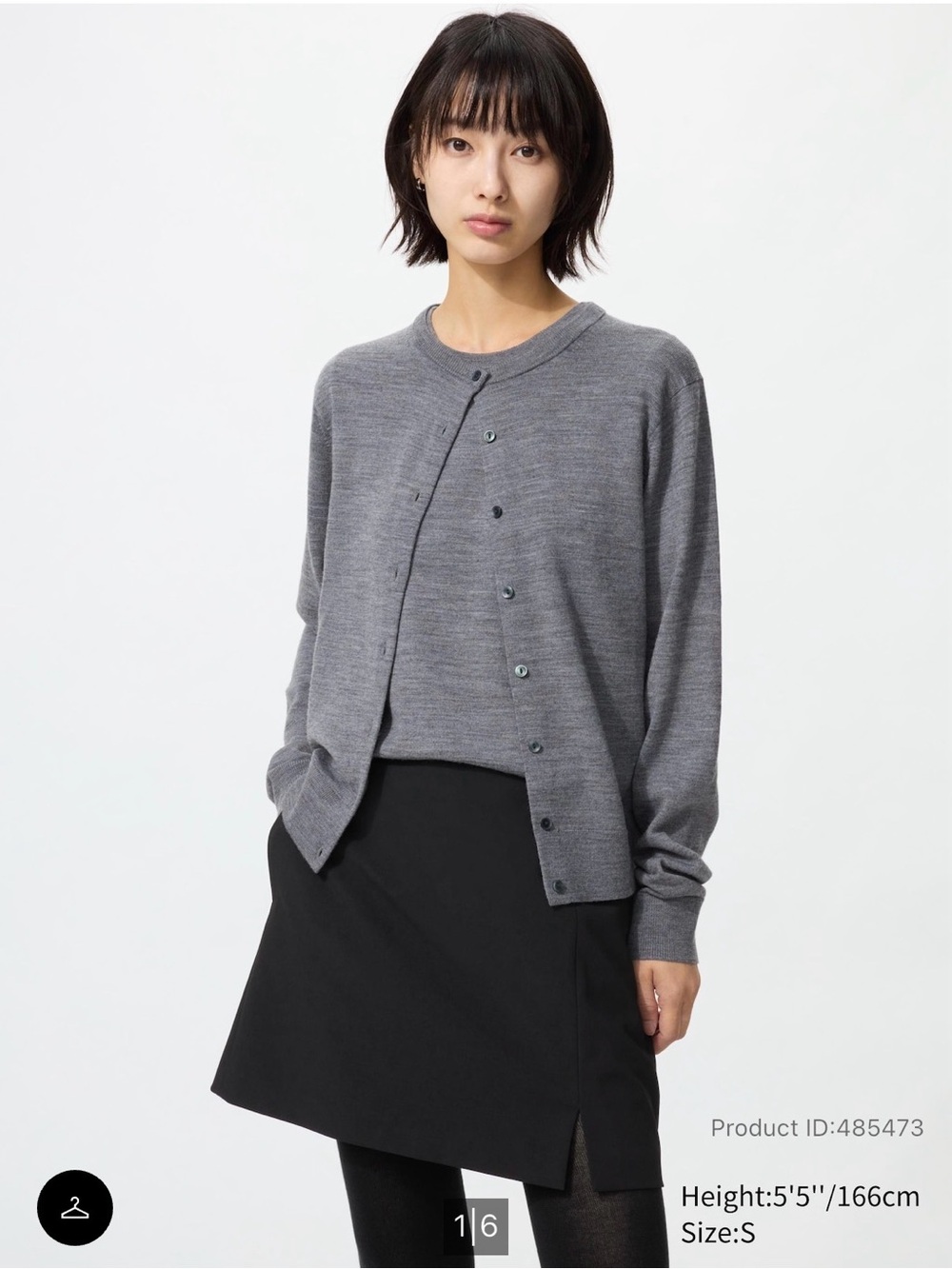 NEW Uniqlo Slit Skort in Black